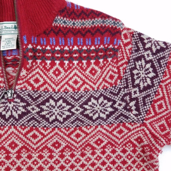 L.L. Bean Fair Isle Sweater - Small - Picture 3 of 8